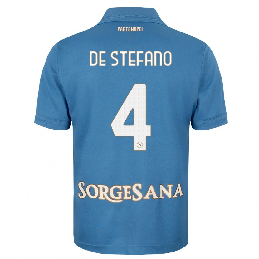 Danxen Kinderen Francesco De Stefano #4 Haze Blauw Wit Thuisshirt Thuistenue 2026/27 T-Shirt België