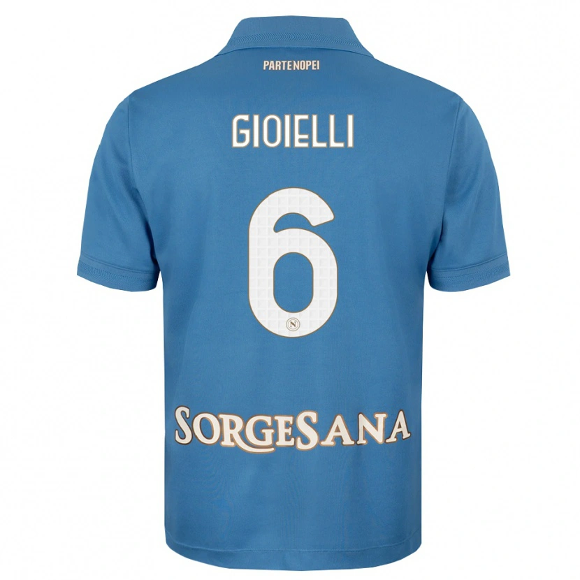Danxen Kinderen Francesco Pio Gioielli #6 Haze Blauw Wit Thuisshirt Thuistenue 2026/27 T-Shirt België