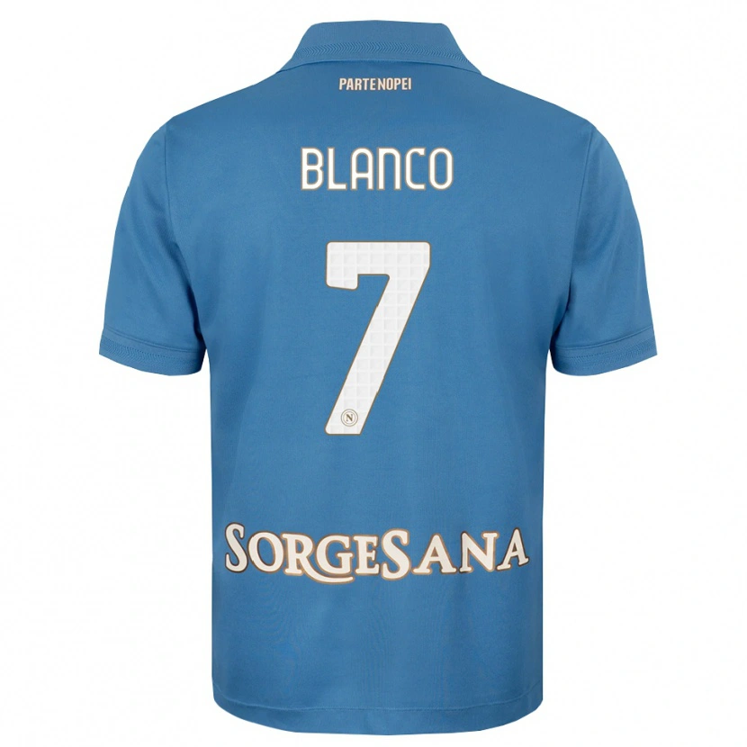 Danxen Kinderen Gimena Blanco #7 Haze Blauw Wit Thuisshirt Thuistenue 2026/27 T-Shirt België