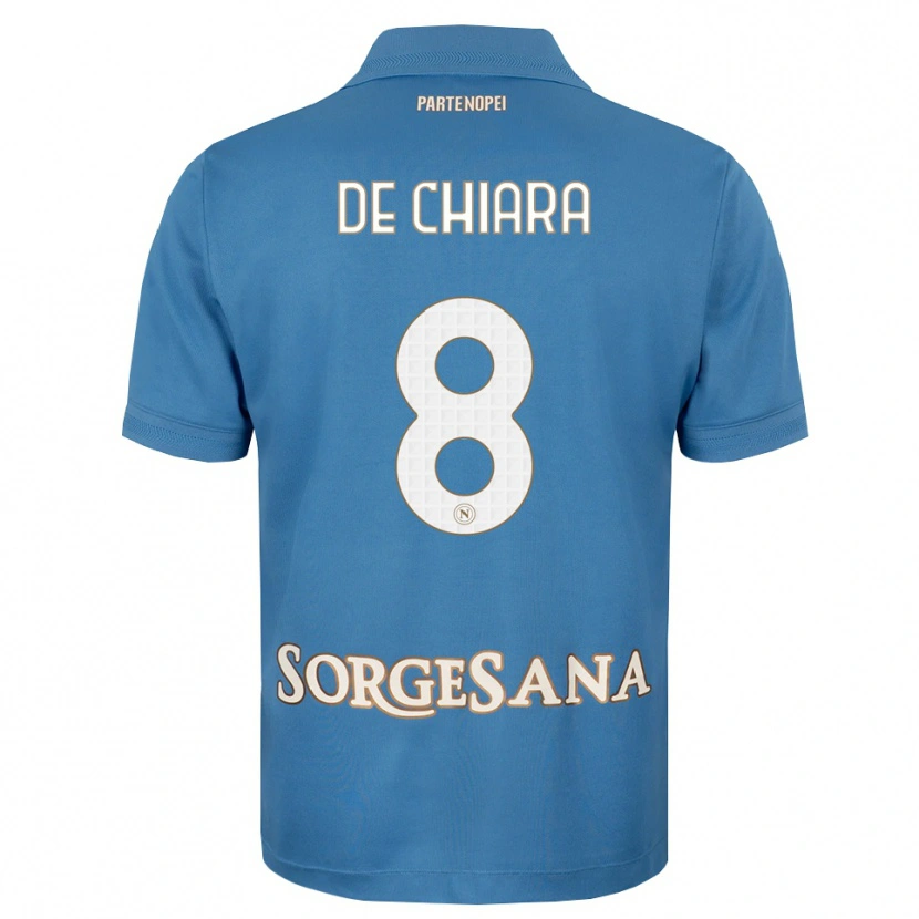 Danxen Kinderen Emmanuele De Chiara #8 Haze Blauw Wit Thuisshirt Thuistenue 2026/27 T-Shirt België