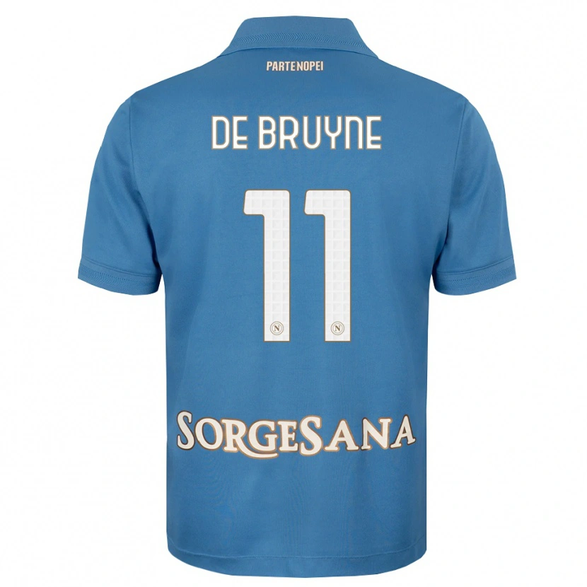 Danxen Kinderen Kevin De Bruyne #11 Haze Blauw Wit Thuisshirt Thuistenue 2026/27 T-Shirt België