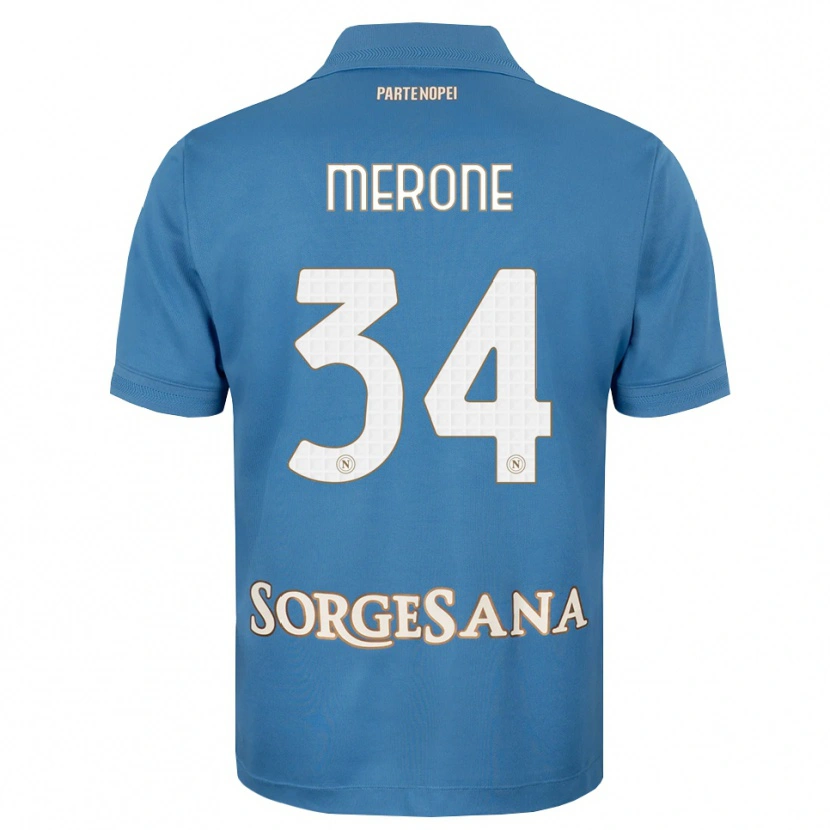 Danxen Kinderen Alessandro Merone #34 Haze Blauw Wit Thuisshirt Thuistenue 2026/27 T-Shirt België