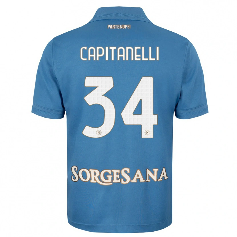 Danxen Kinderen Ilaria Capitanelli #34 Haze Blauw Wit Thuisshirt Thuistenue 2026/27 T-Shirt België