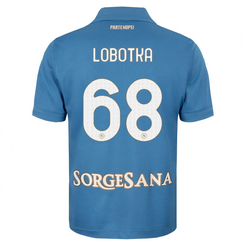 Danxen Kinderen Stanislav Lobotka #68 Haze Blauw Wit Thuisshirt Thuistenue 2026/27 T-Shirt België