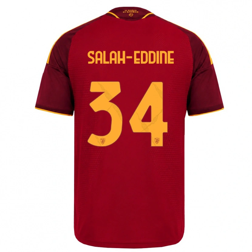 Danxen Kinderen Anass Salah-Eddine #34 Rood Gouden Geel Thuisshirt Thuistenue 2026/27 T-Shirt België
