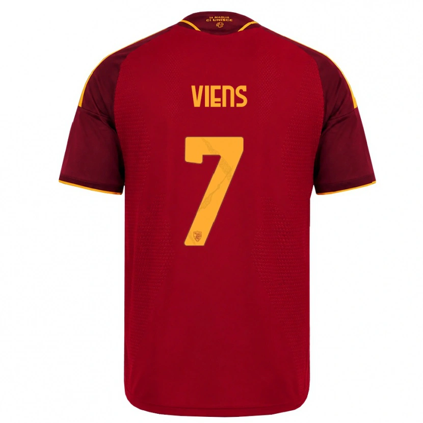 Danxen Kinderen Evelyne Viens #7 Rood Gouden Geel Thuisshirt Thuistenue 2026/27 T-Shirt België