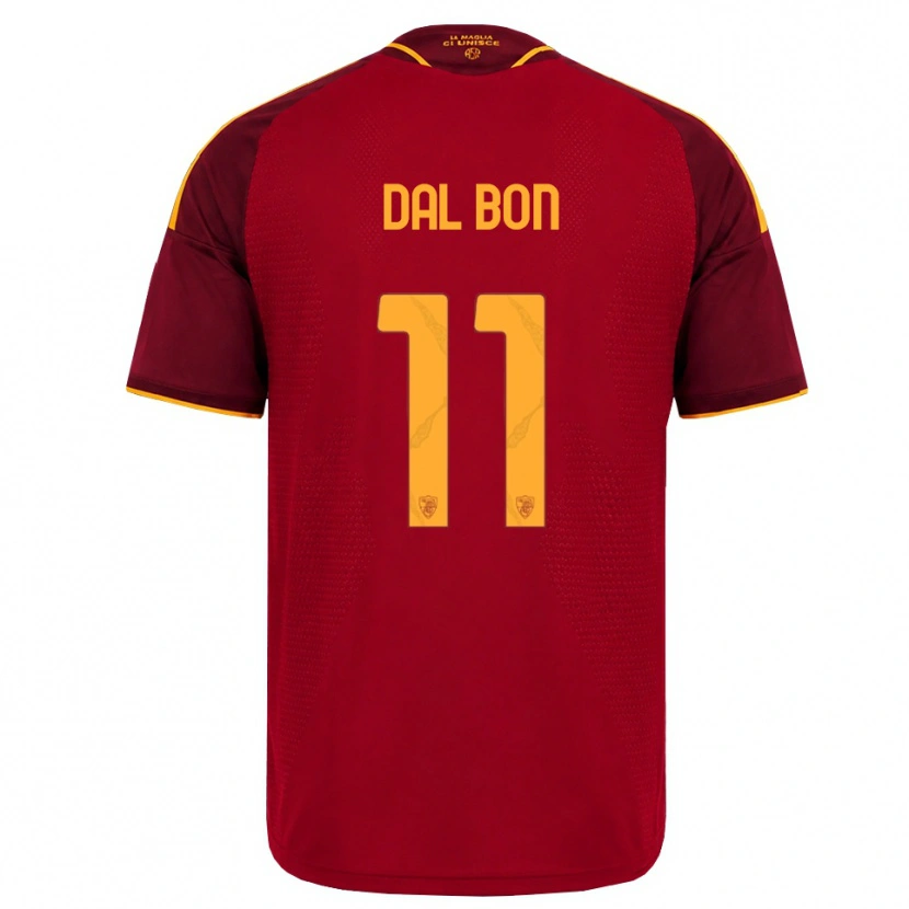 Danxen Kinderen Lorenzo Dal Bon #11 Rood Gouden Geel Thuisshirt Thuistenue 2026/27 T-Shirt België
