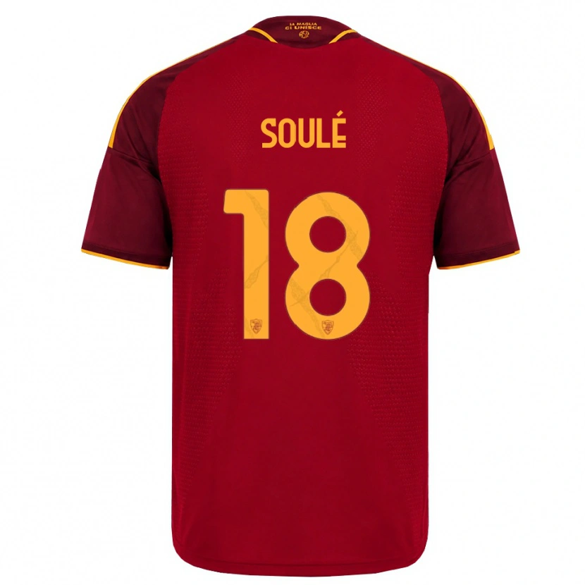 Danxen Kinderen Matías Soulé #18 Rood Gouden Geel Thuisshirt Thuistenue 2026/27 T-Shirt België