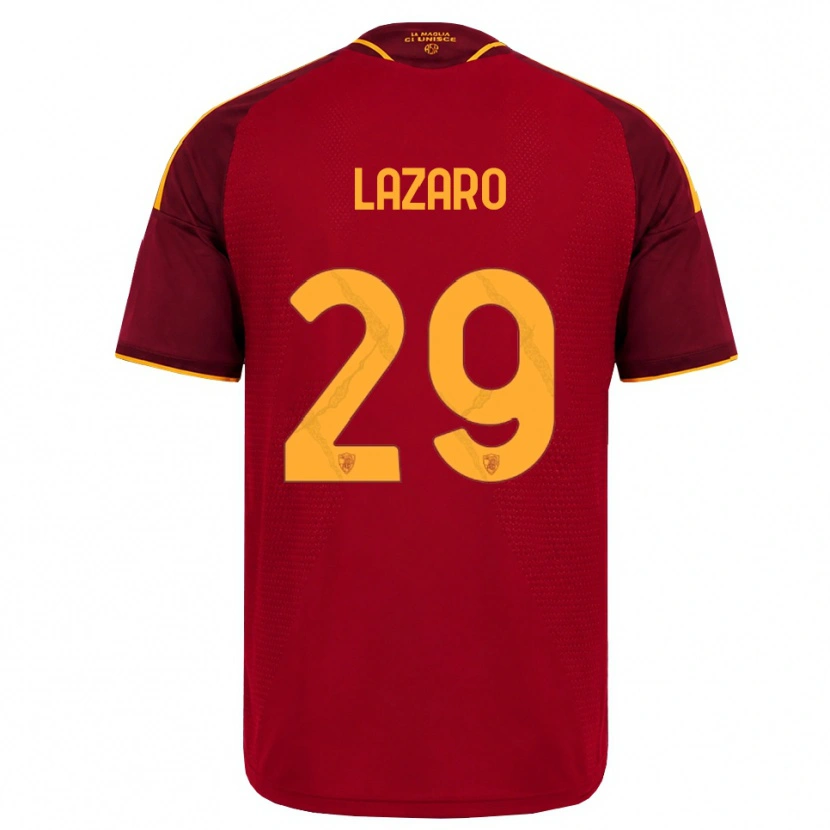 Danxen Kinderen Paloma Lazaro #29 Rood Gouden Geel Thuisshirt Thuistenue 2026/27 T-Shirt België