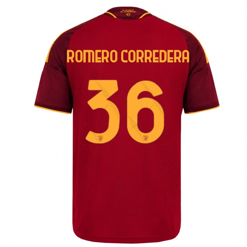 Danxen Kinderen Miguel Romero Corredera #36 Rood Gouden Geel Thuisshirt Thuistenue 2026/27 T-Shirt België