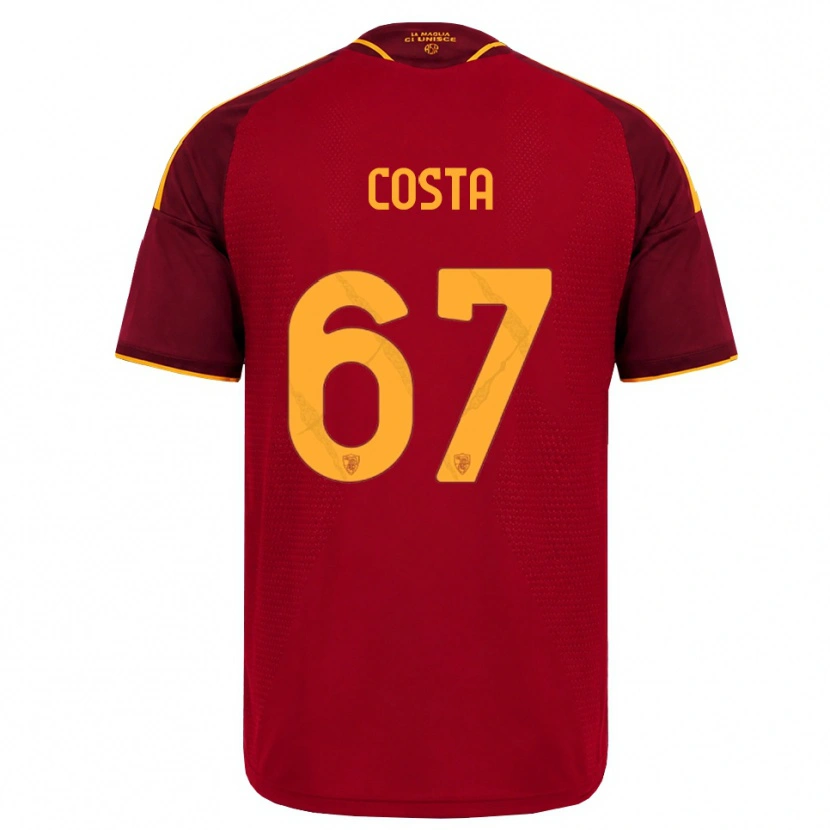 Danxen Kinderen João Costa #67 Rood Gouden Geel Thuisshirt Thuistenue 2026/27 T-Shirt België