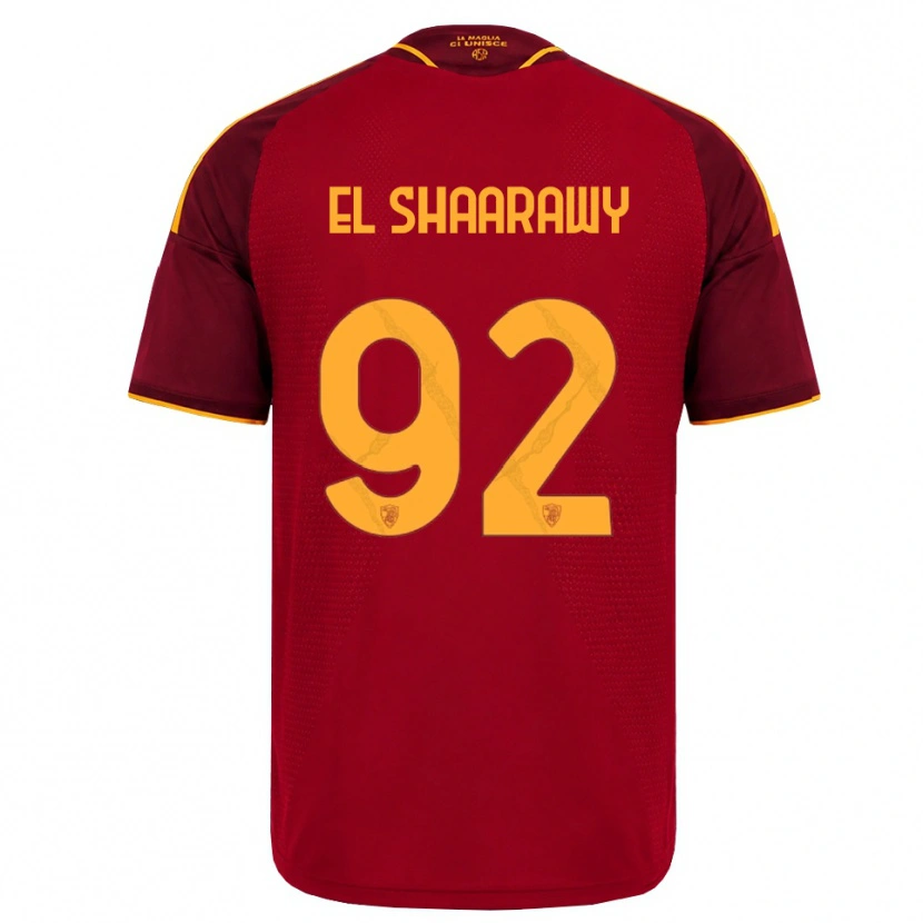 Danxen Kinderen Stephan El Shaarawy #92 Rood Gouden Geel Thuisshirt Thuistenue 2026/27 T-Shirt België