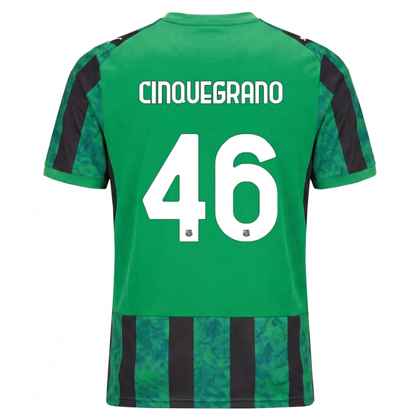 Danxen Kinderen Simone Cinquegrano #46 Groen Zwart Wit Thuisshirt Thuistenue 2026/27 T-Shirt België