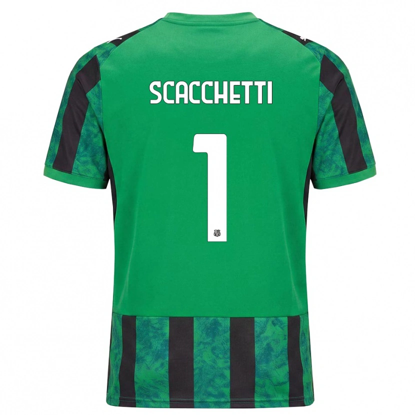 Danxen Kinderen Alessandro Scacchetti #1 Groen Zwart Wit Thuisshirt Thuistenue 2026/27 T-Shirt België