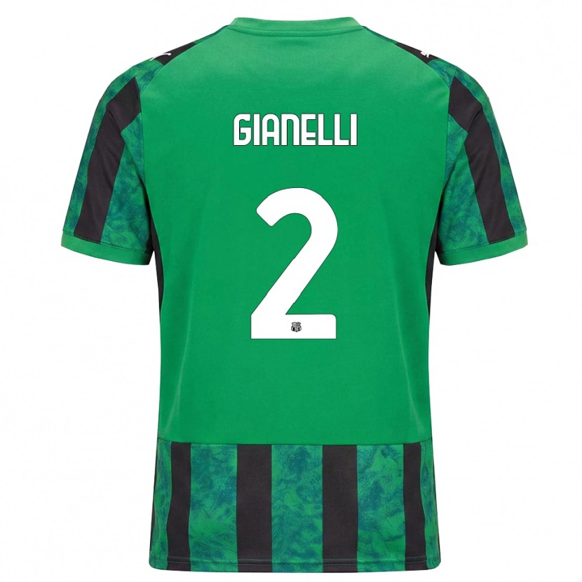 Danxen Kinderen Christian Gianelli #2 Groen Zwart Wit Thuisshirt Thuistenue 2026/27 T-Shirt België