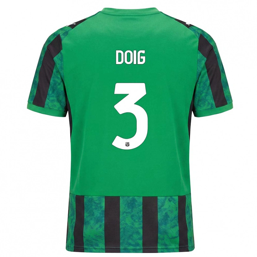 Danxen Kinderen Josh Doig #3 Groen Zwart Wit Thuisshirt Thuistenue 2026/27 T-Shirt België