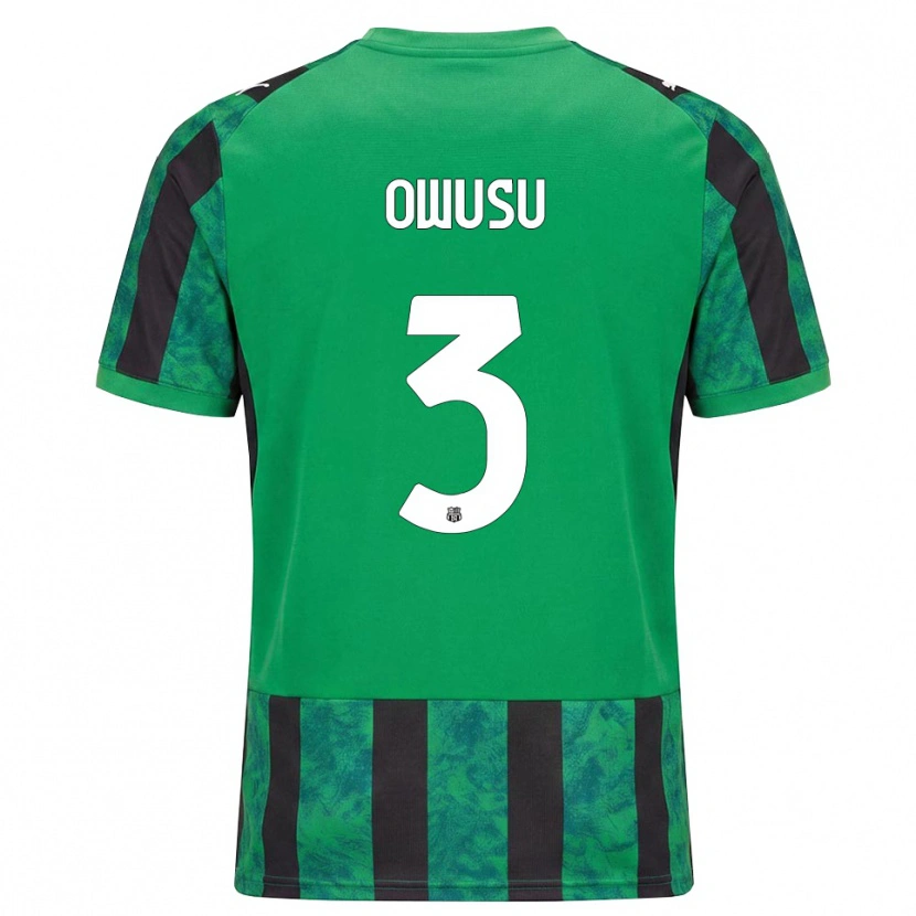 Danxen Kinderen Gideon Owusu #3 Groen Zwart Wit Thuisshirt Thuistenue 2026/27 T-Shirt België