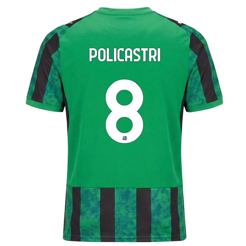 Danxen Kinderen Giuseppe Policastri #8 Groen Zwart Wit Thuisshirt Thuistenue 2026/27 T-Shirt België