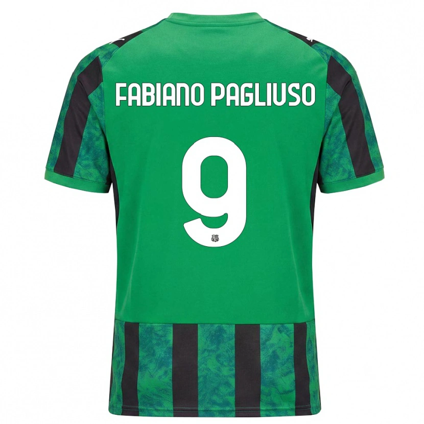 Danxen Kinderen Paolo Fabiano Pagliuso #9 Groen Zwart Wit Thuisshirt Thuistenue 2026/27 T-Shirt België