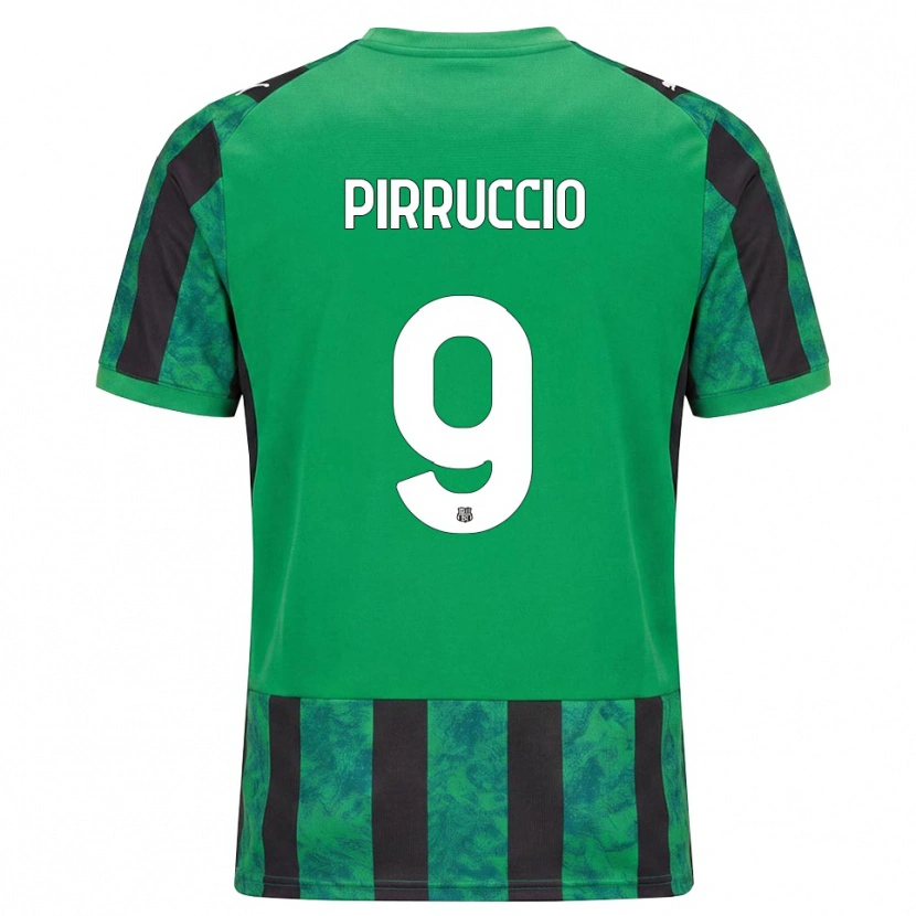 Danxen Kinderen Federico Pirruccio #9 Groen Zwart Wit Thuisshirt Thuistenue 2026/27 T-Shirt België
