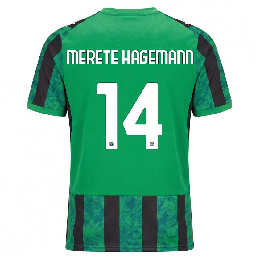 Danxen Kinderen Maja Merete Hagemann #14 Groen Zwart Wit Thuisshirt Thuistenue 2026/27 T-Shirt België