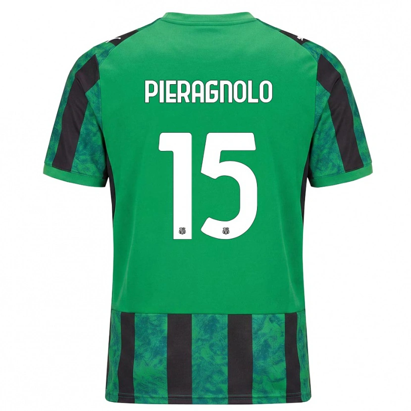 Danxen Kinderen Edoardo Pieragnolo #15 Groen Zwart Wit Thuisshirt Thuistenue 2026/27 T-Shirt België