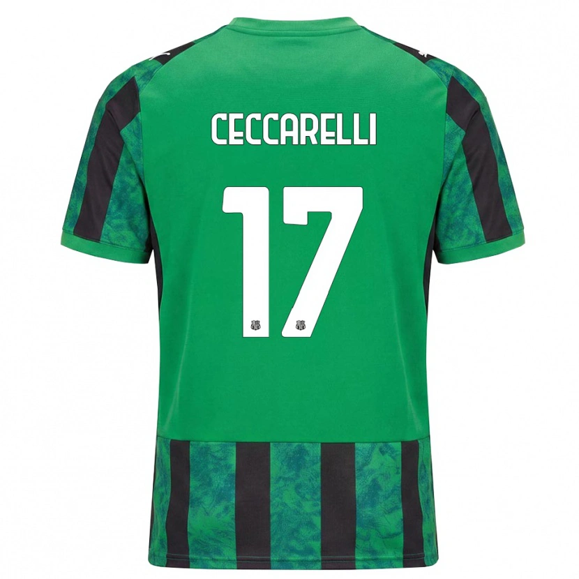 Danxen Kinderen Samuel Ceccarelli #17 Groen Zwart Wit Thuisshirt Thuistenue 2026/27 T-Shirt België