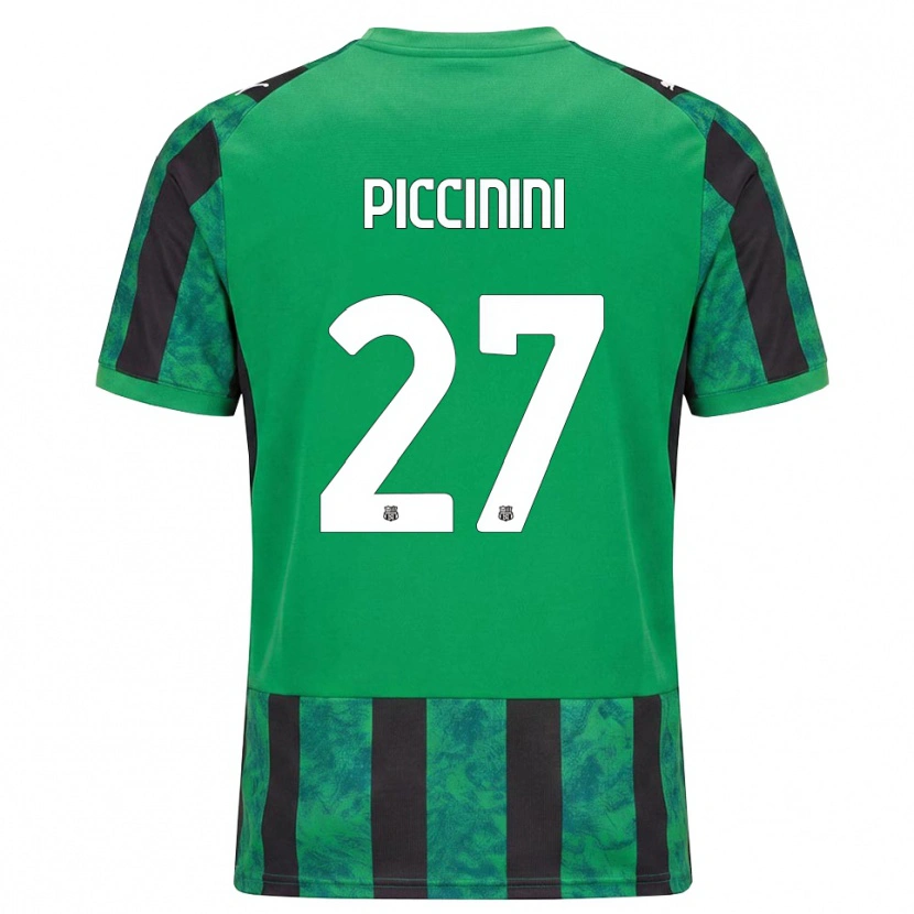 Danxen Kinderen Stefano Piccinini #27 Groen Zwart Wit Thuisshirt Thuistenue 2026/27 T-Shirt België