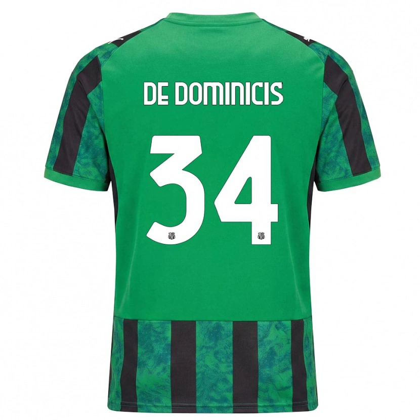 Danxen Kinderen Diego De Dominicis #34 Groen Zwart Wit Thuisshirt Thuistenue 2026/27 T-Shirt België