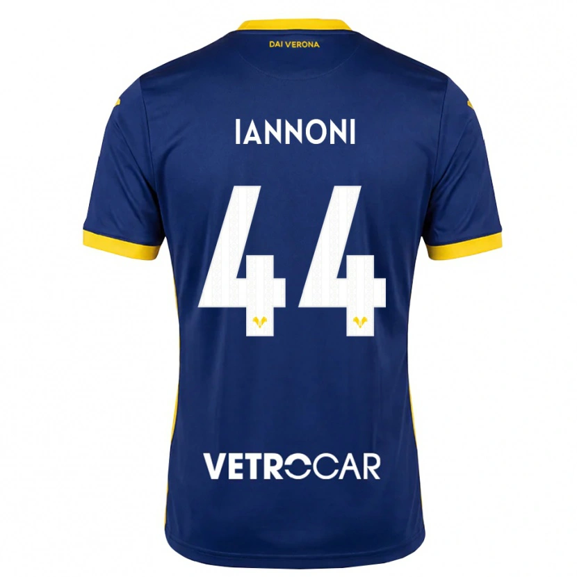 Danxen Kinderen Edoardo Iannoni #44 Koninklijk Blauw Geel Wit Thuisshirt Thuistenue 2026/27 T-Shirt België