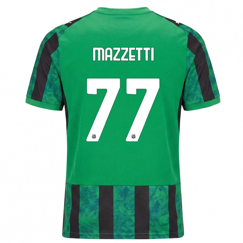 Danxen Kinderen Riccardo Mazzetti #77 Groen Zwart Wit Thuisshirt Thuistenue 2026/27 T-Shirt België
