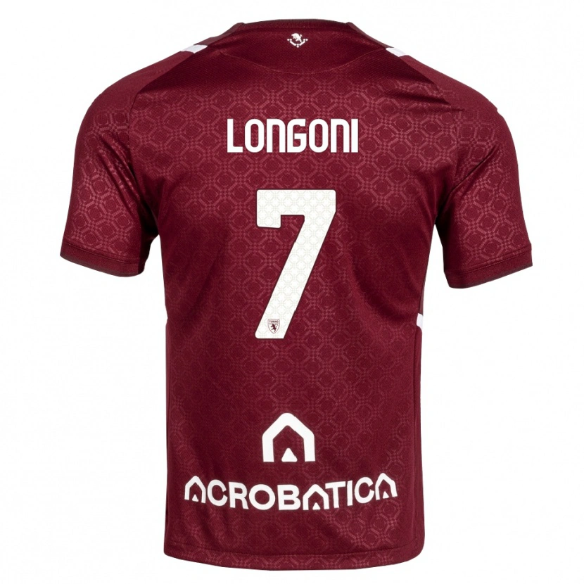 Danxen Kinderen Marco Longoni #7 Bordeauxrood Wit Thuisshirt Thuistenue 2026/27 T-Shirt België