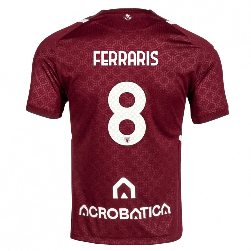 Danxen Kinderen Lorenzo Ferraris #8 Bordeauxrood Wit Thuisshirt Thuistenue 2026/27 T-Shirt België
