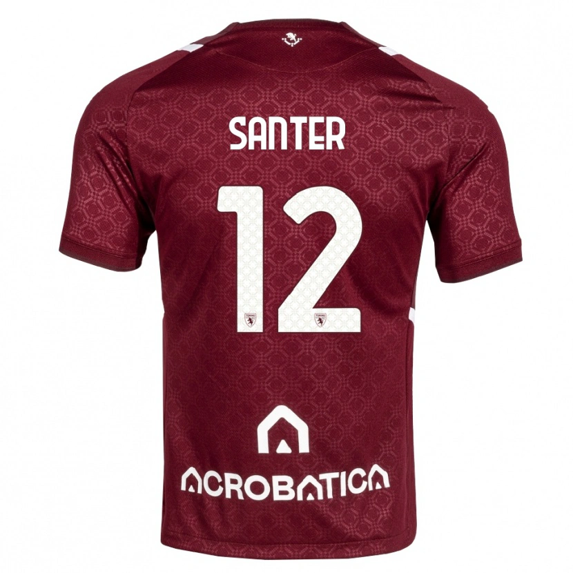 Danxen Kinderen Leonardo Santer #12 Bordeauxrood Wit Thuisshirt Thuistenue 2026/27 T-Shirt België