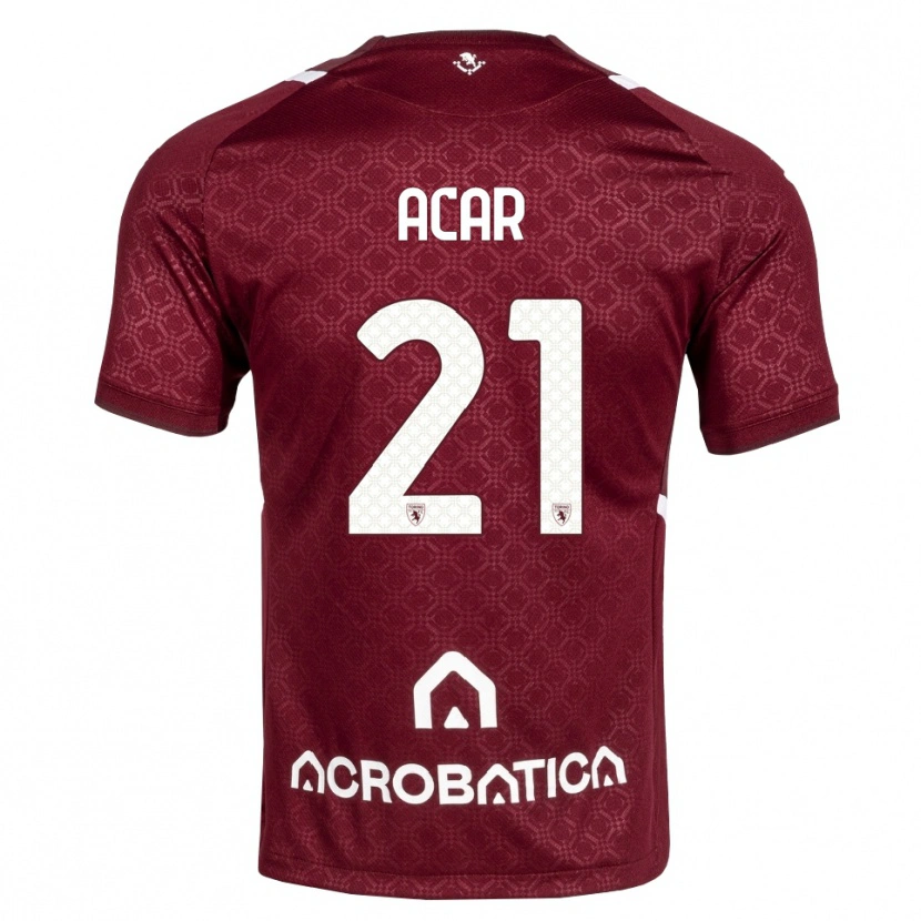 Danxen Kinderen Emirhan Acar #21 Bordeauxrood Wit Thuisshirt Thuistenue 2026/27 T-Shirt België