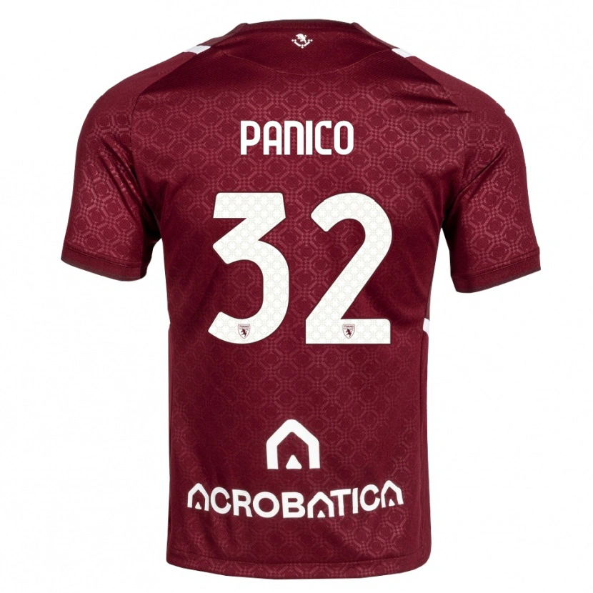 Danxen Kinderen Patrizia Panico #32 Bordeauxrood Wit Thuisshirt Thuistenue 2026/27 T-Shirt België