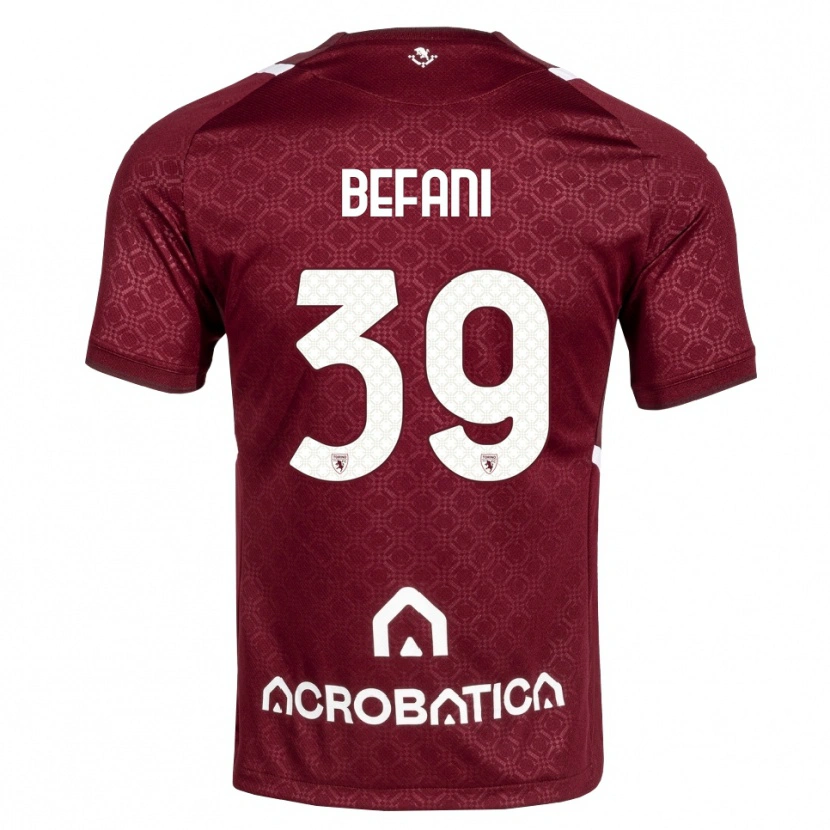 Danxen Kinderen Haron Befani #39 Bordeauxrood Wit Thuisshirt Thuistenue 2026/27 T-Shirt België