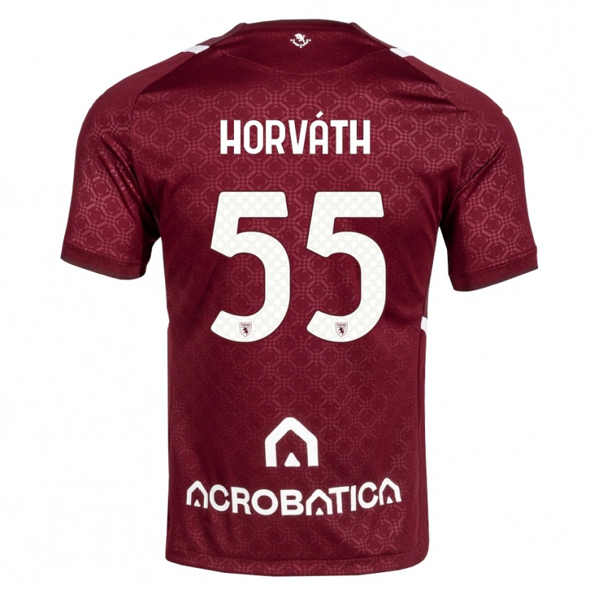 Danxen Kinderen Krisztofer Horváth #55 Bordeauxrood Wit Thuisshirt Thuistenue 2026/27 T-Shirt België