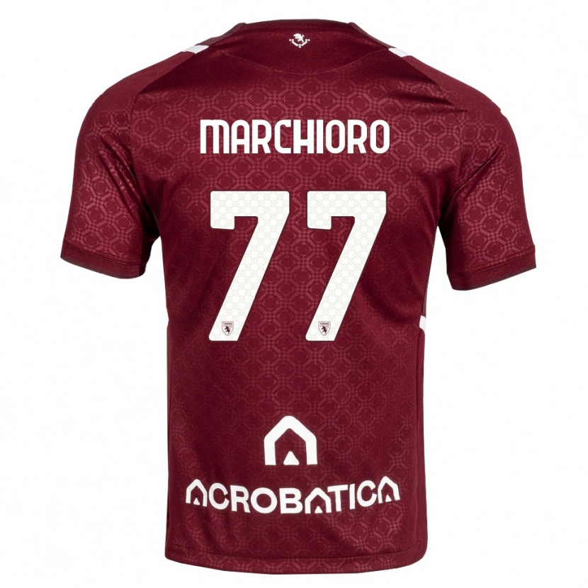Danxen Kinderen Raffaele Marchioro #77 Bordeauxrood Wit Thuisshirt Thuistenue 2026/27 T-Shirt België