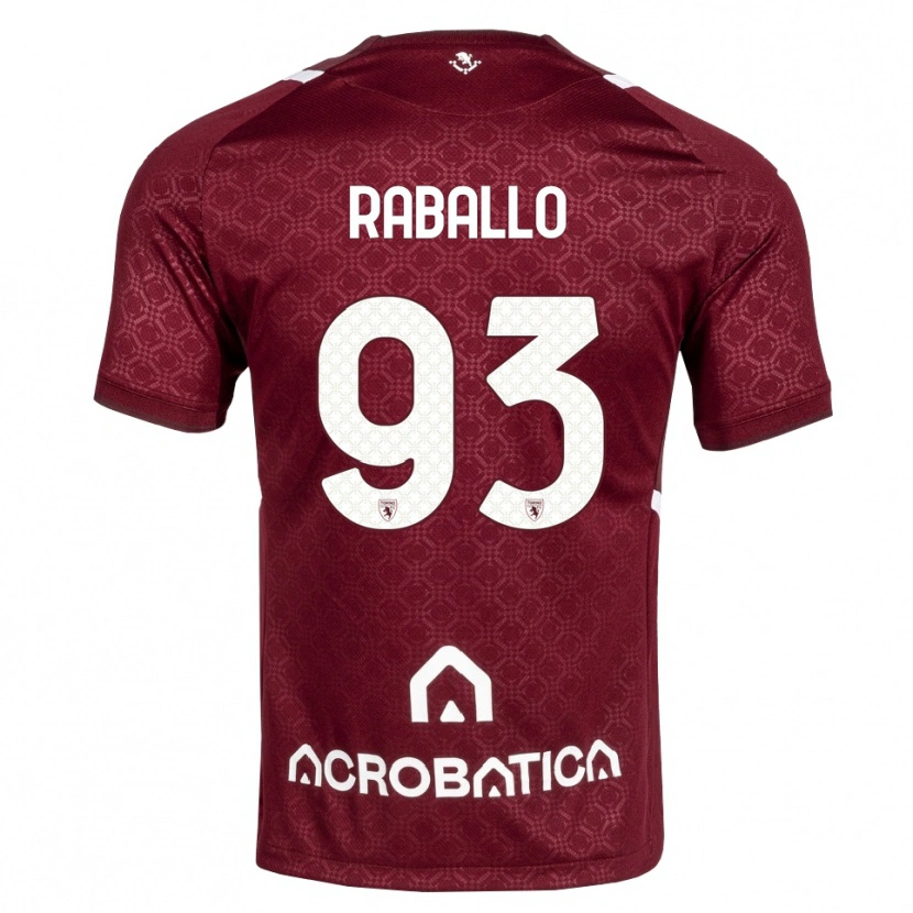 Danxen Kinderen Alessio Raballo #93 Bordeauxrood Wit Thuisshirt Thuistenue 2026/27 T-Shirt België