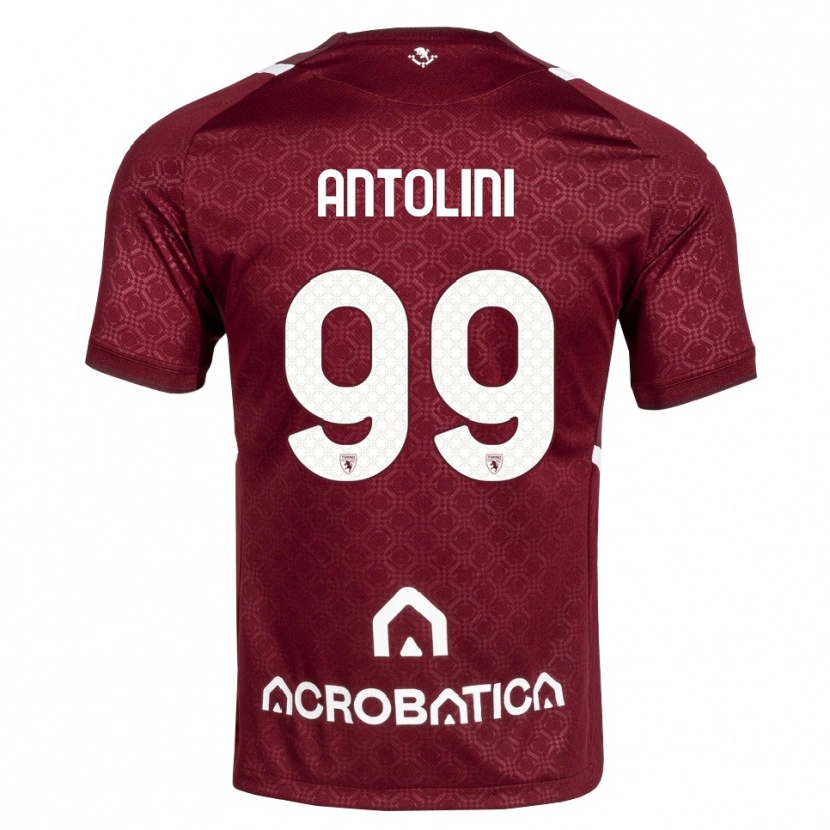 Danxen Kinderen Jacopo Antolini #99 Bordeauxrood Wit Thuisshirt Thuistenue 2026/27 T-Shirt België