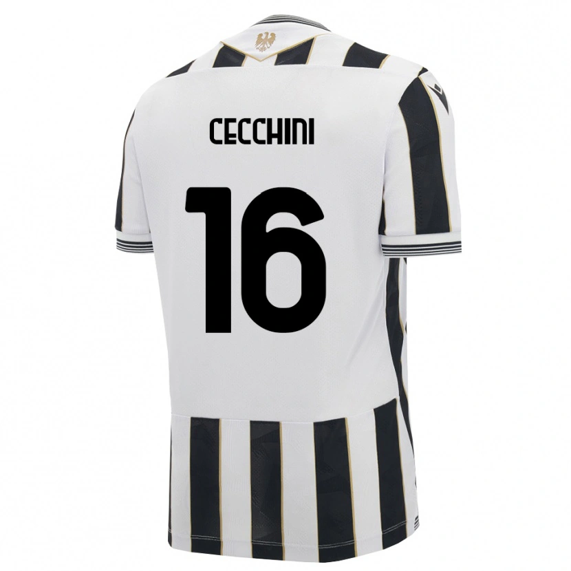 Danxen Kinderen Giorgio Cecchini #16 Zwart Wit Roze Thuisshirt Thuistenue 2026/27 T-Shirt België