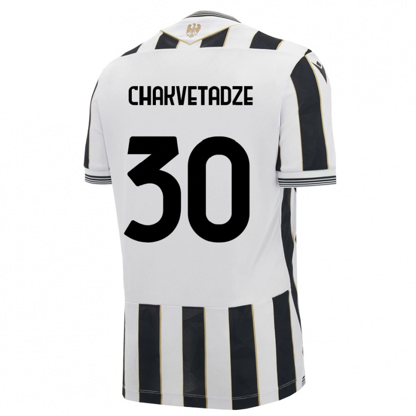 Danxen Kinderen Giorgi Chakvetadze #30 Zwart Wit Roze Thuisshirt Thuistenue 2026/27 T-Shirt België