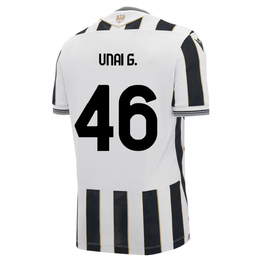Danxen Kinderen Unai Gómez #46 Zwart Wit Roze Thuisshirt Thuistenue 2026/27 T-Shirt België