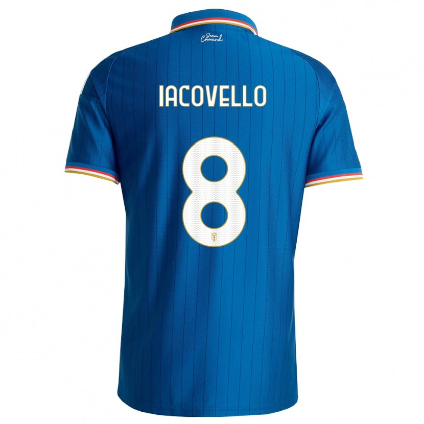 Danxen Kinderen Mattia Iacovello #8 Blauw Wit Rood Thuisshirt Thuistenue 2026/27 T-Shirt België