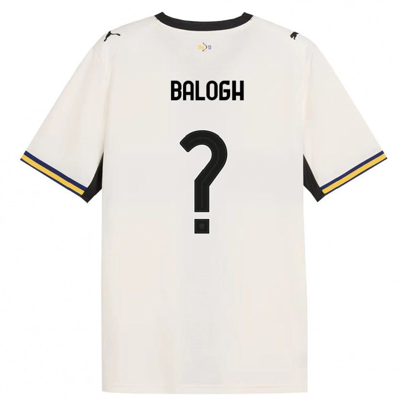 Danxen Kinderen Botond Balogh #0 Off-White Zwart Geel Thuisshirt Thuistenue 2026/27 T-Shirt België
