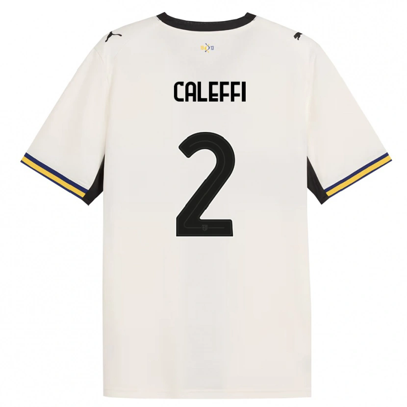 Danxen Kinderen Riccardo Caleffi #2 Off-White Zwart Geel Thuisshirt Thuistenue 2026/27 T-Shirt België