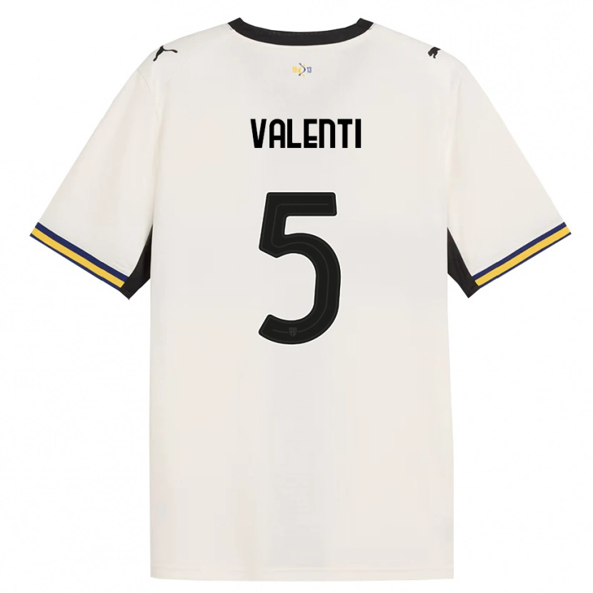 Danxen Kinderen Lautaro Valenti #5 Off-White Zwart Geel Thuisshirt Thuistenue 2026/27 T-Shirt België