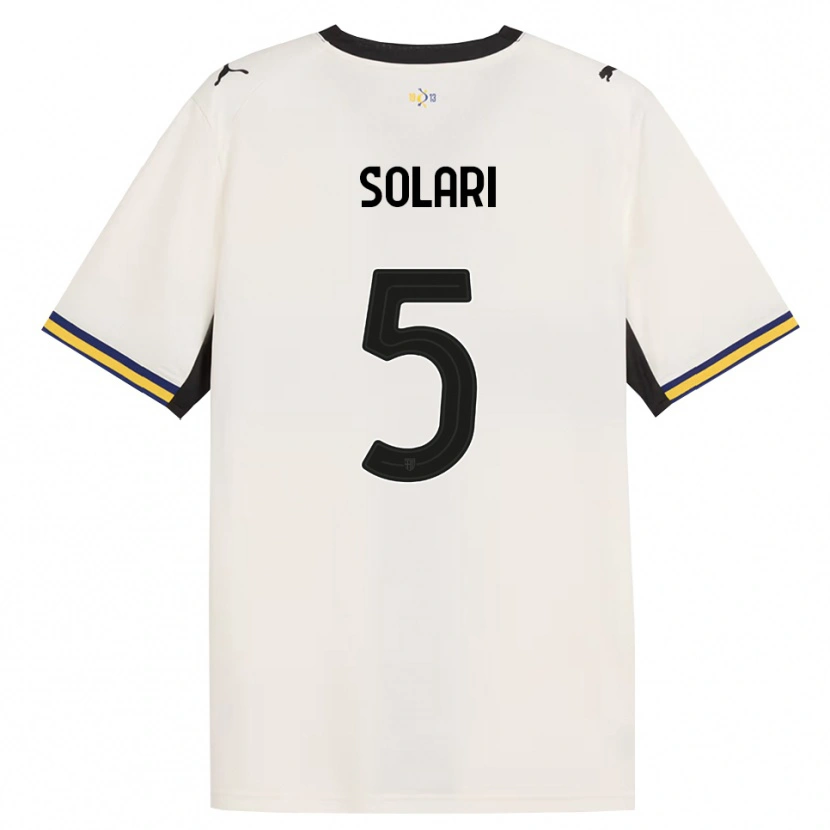 Danxen Kinderen Giacomo Solari #5 Off-White Zwart Geel Thuisshirt Thuistenue 2026/27 T-Shirt België