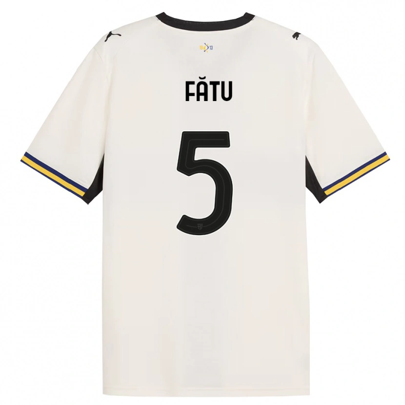Danxen Kinderen Rareș Fătu #5 Off-White Zwart Geel Thuisshirt Thuistenue 2026/27 T-Shirt België